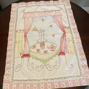 Hand painted fabric wall art